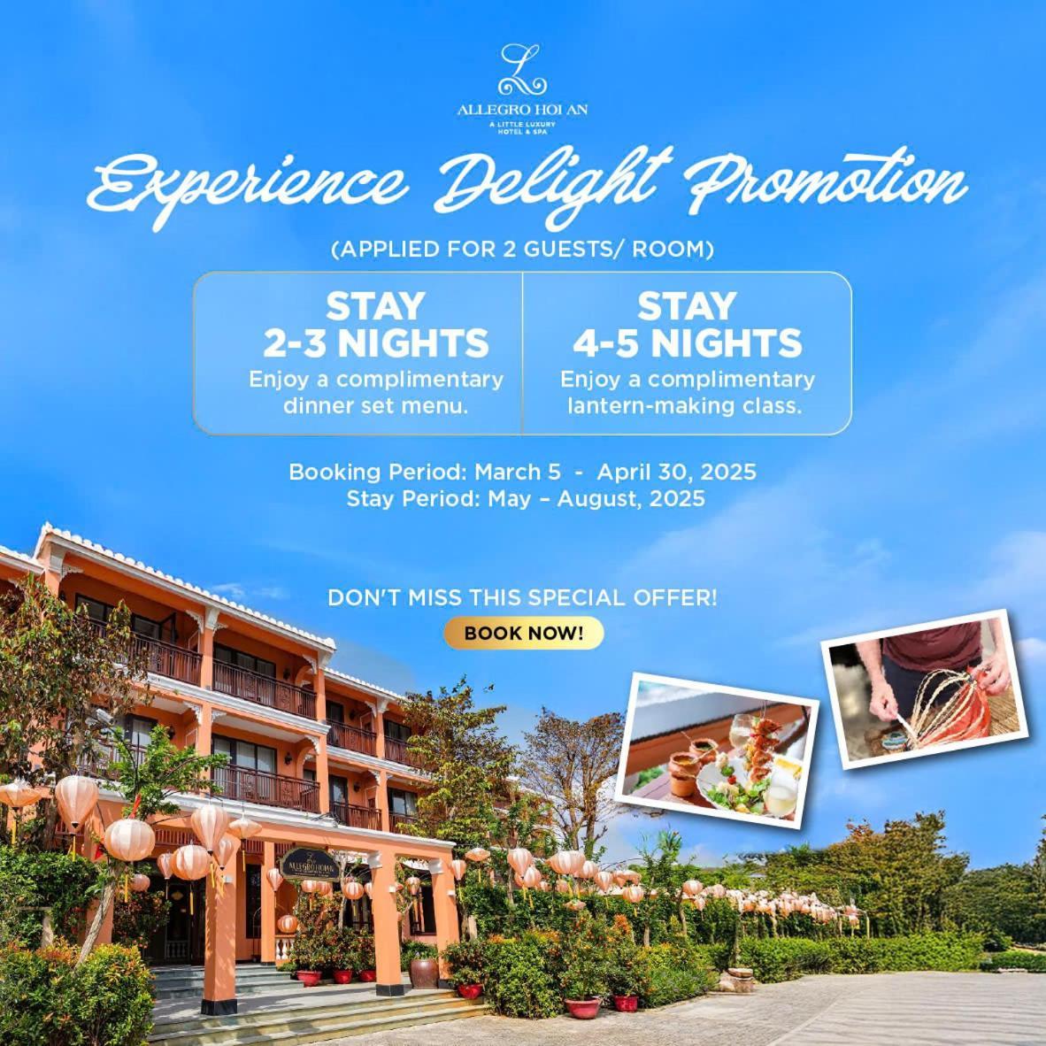 Allegro Hoi An . A Little Luxury Hotel & Spa Exterior photo A promotional banner for a resort